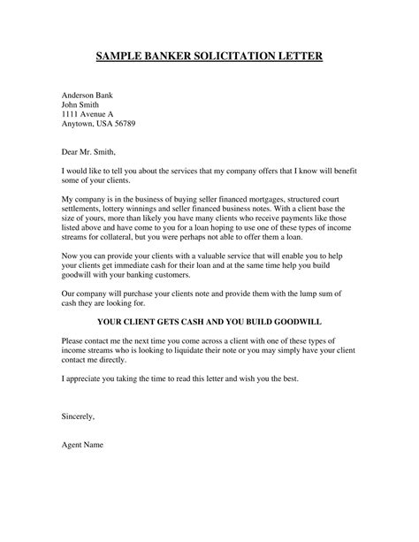sample solicitation letter for business.